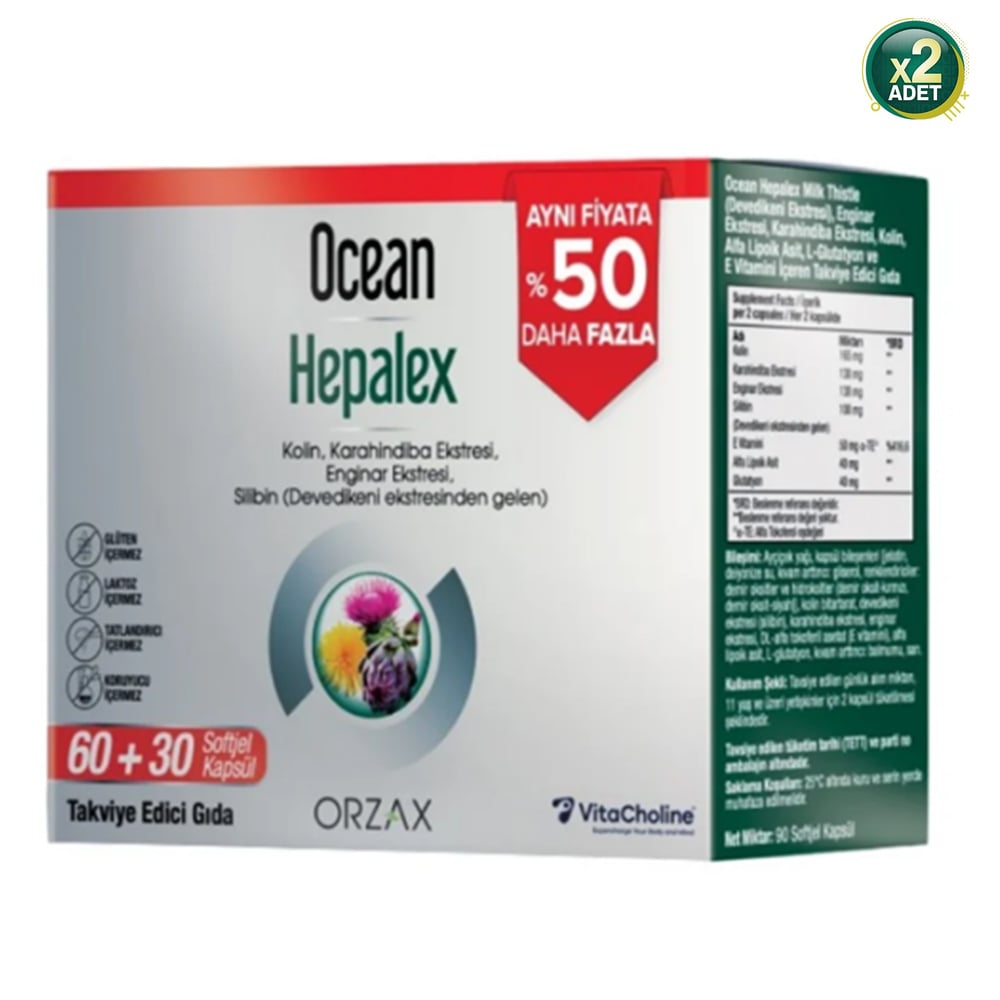 Ocean Hepalex 90 Kapsül 2'li Paket