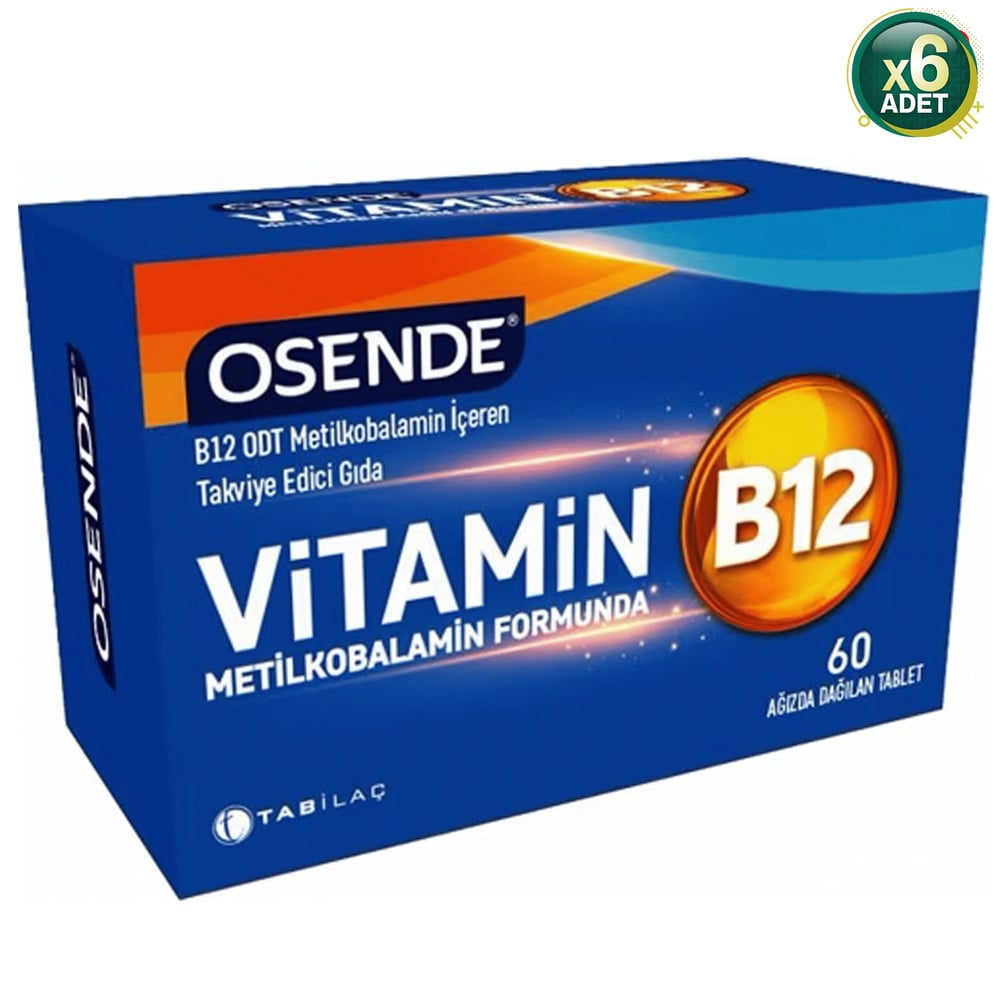 Osende Vitamin B12 Metilkobalamin 60 Tablet 6'lı Paket