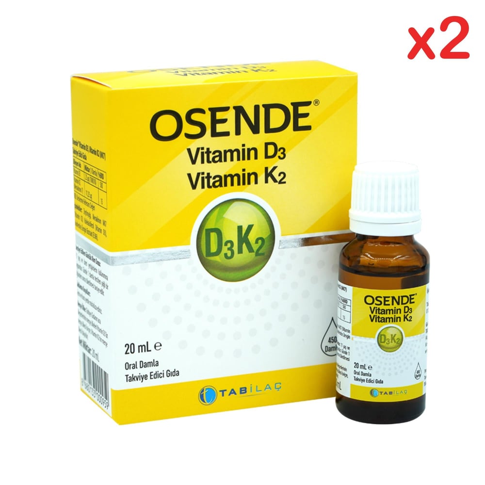 Osende Vitamin D3 K2 Damla 20 ml 2 Adet