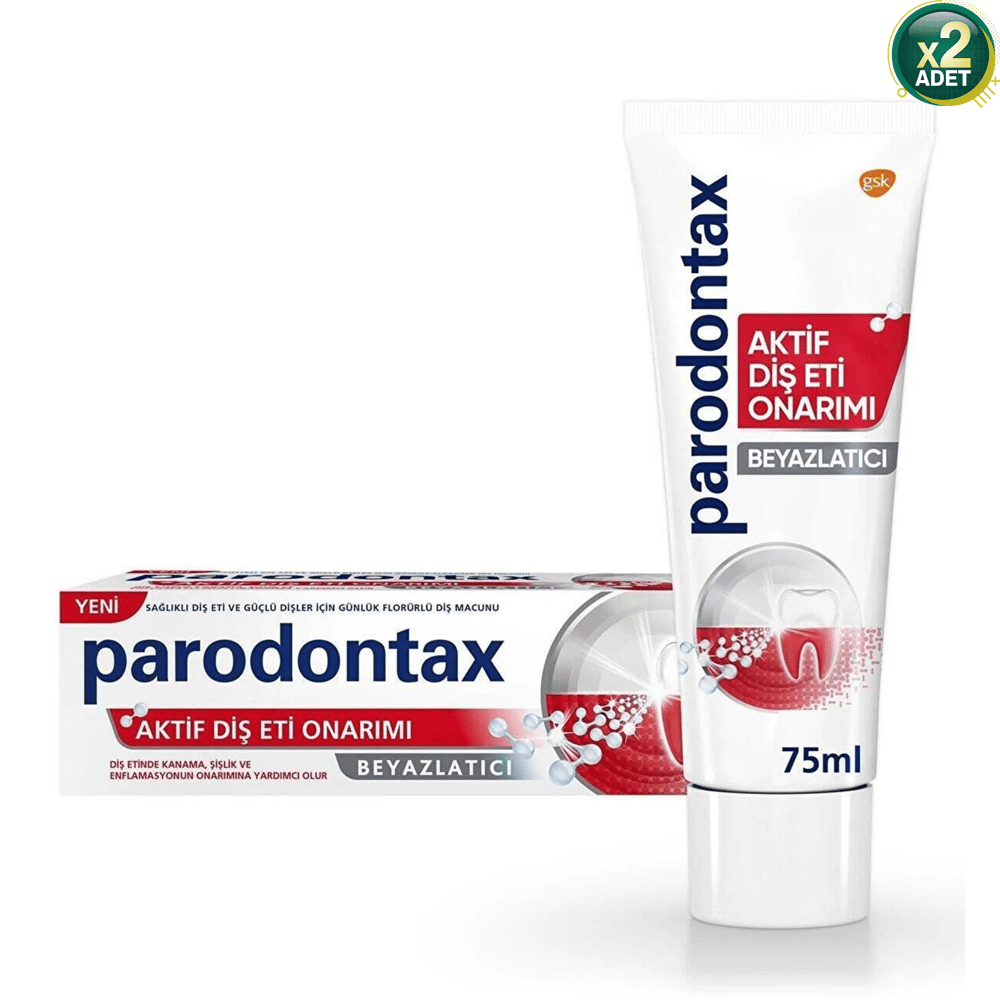 Parodontax Aktif Diş Eti Onarımı Beyazlatıcı Diş Macunu 75 ml x 2 AdetOnarıcı Özellikli