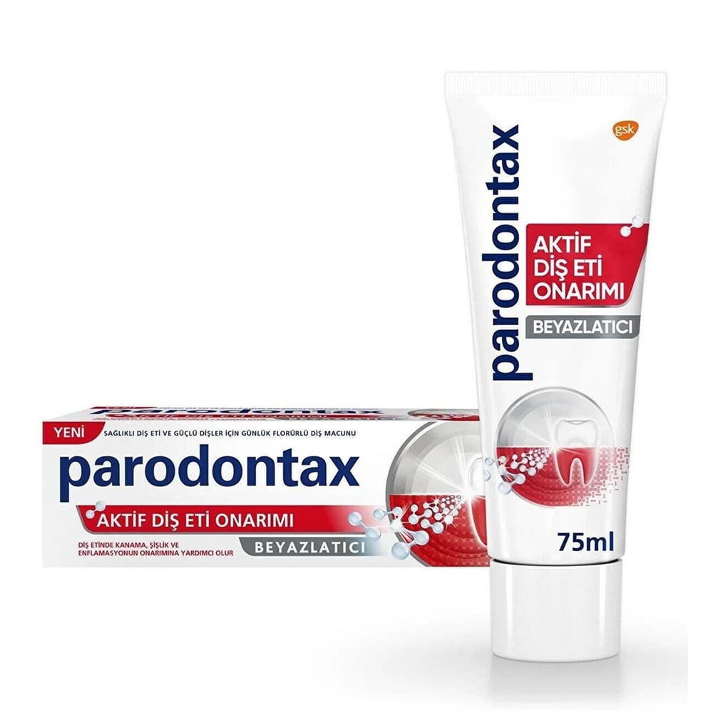 Parodontax Aktif Diş Eti Onarımı Beyazlatıcı 75 ml Florürlü Diş Macunu