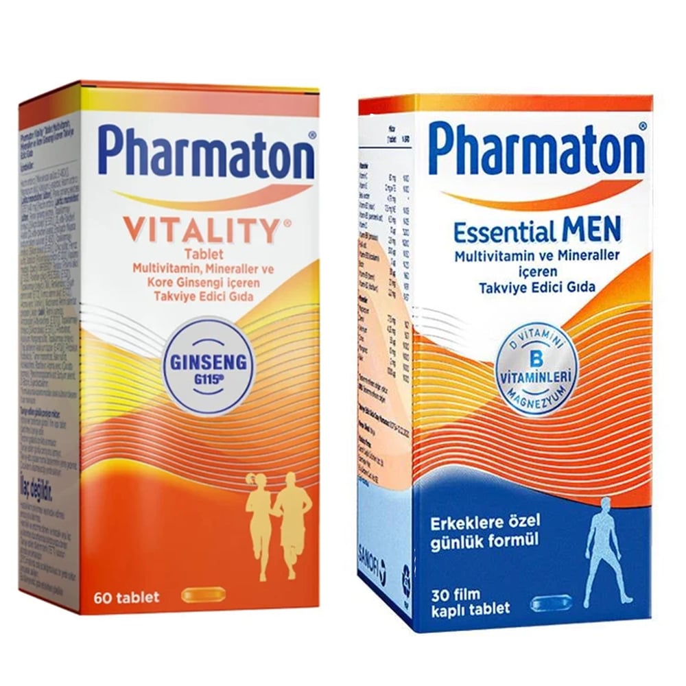 Pharmaton Vitality 60 Tablet + Pharmaton Essential Men 30 Tablet