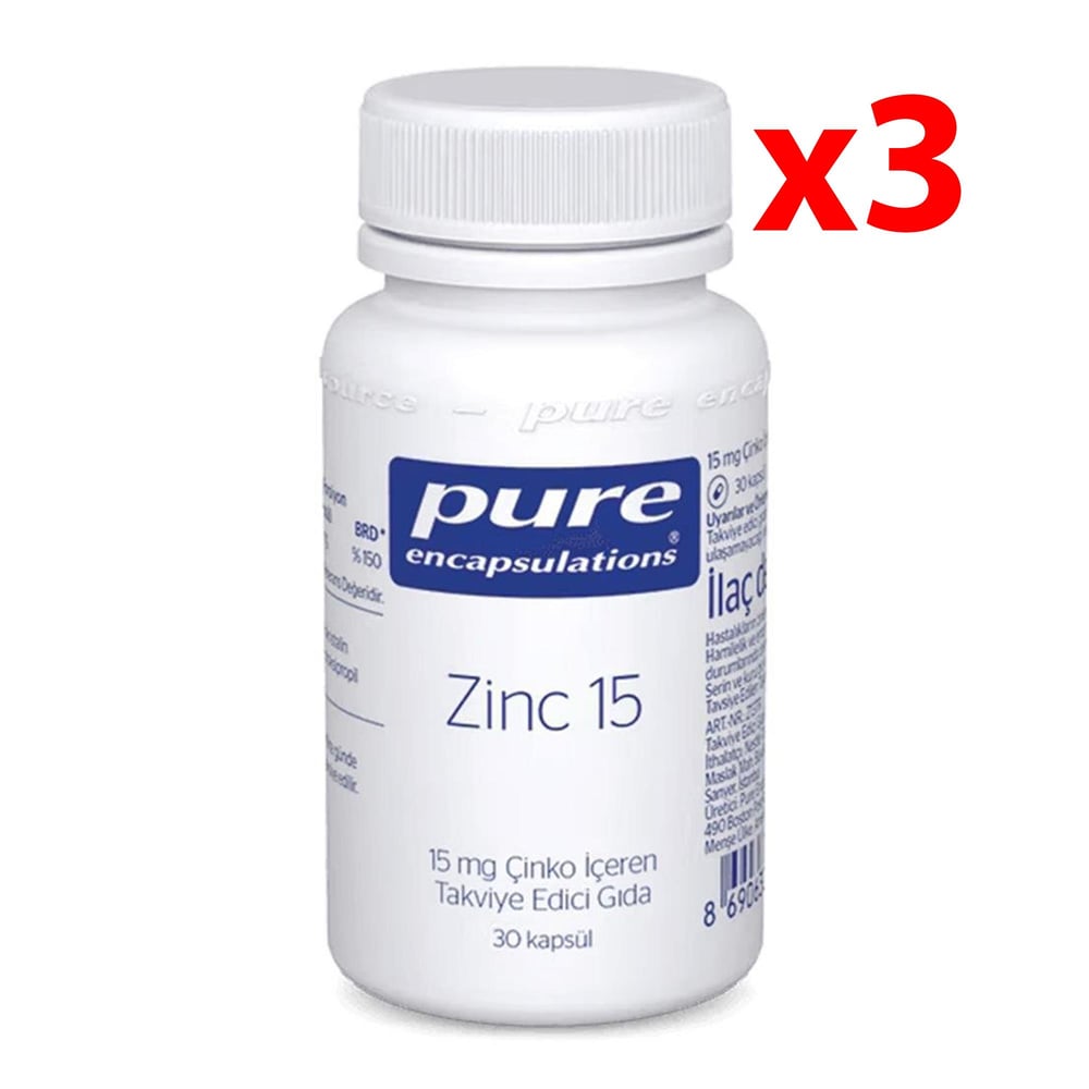 Pure Encapsulations Zinc 15 30 Kapsül 3 Adet
