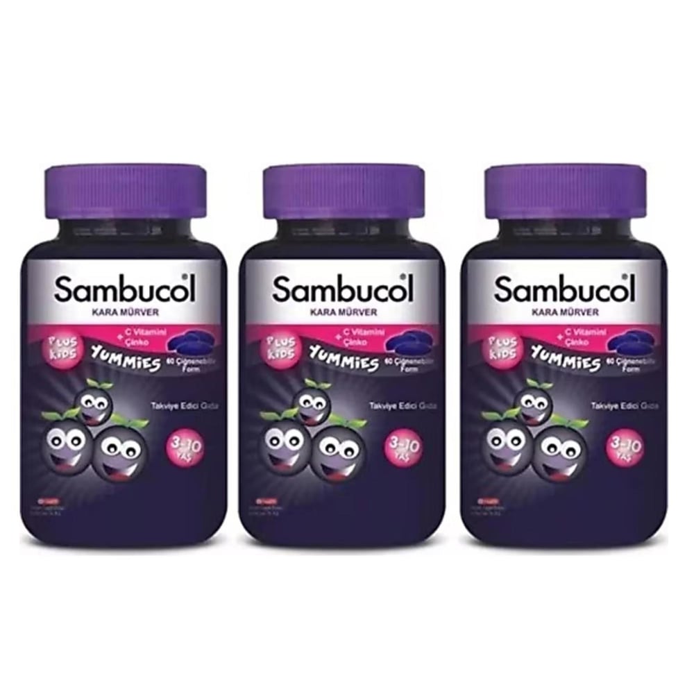 Sambucol Plus Kids Yummies 60 Tablet 3'lü