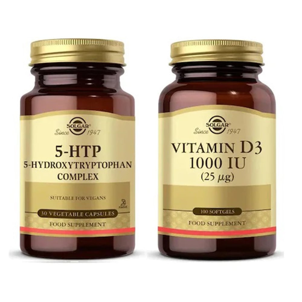 Solgar 5-Htp 30 Kapsül+Solgar Vitamin D3 1000 Iu 100 Tablet - --