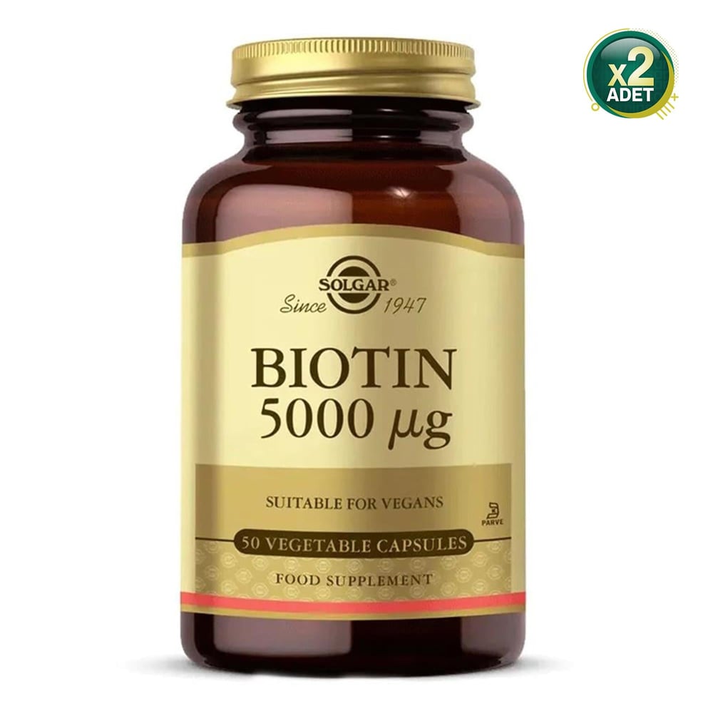 Solgar Biotin 5000 mcg 50 Kapsül 2 Adet