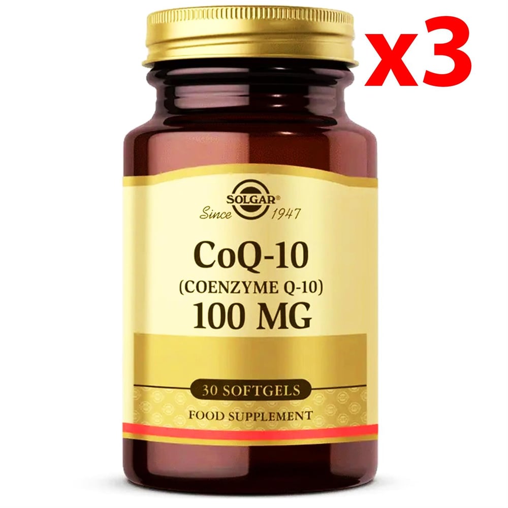 Solgar Coenzyme Q-10 100 mg 30 Kapsül 3 Adet