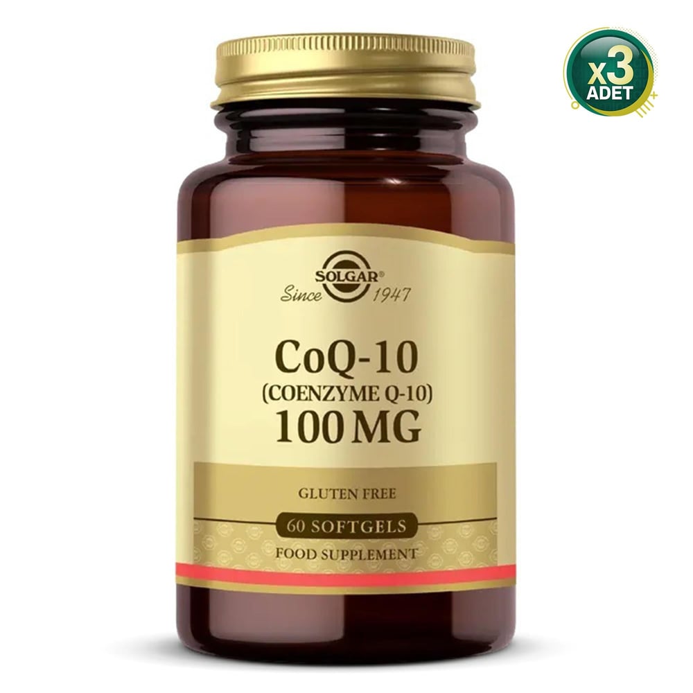 Solgar Coenzyme Q-10 100 mg 60 Kapsül 3 Adet