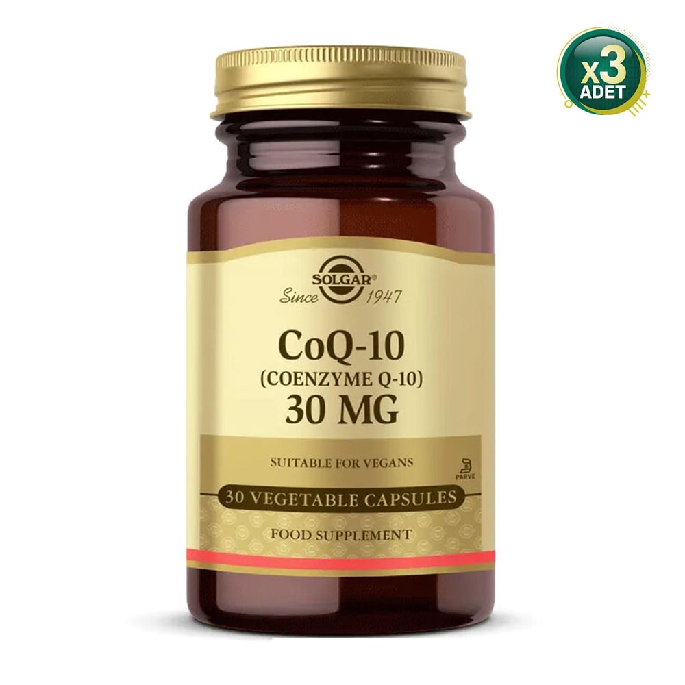 Solgar Coenzyme Q-10 30 mg 30 Kapsül 3 Adet