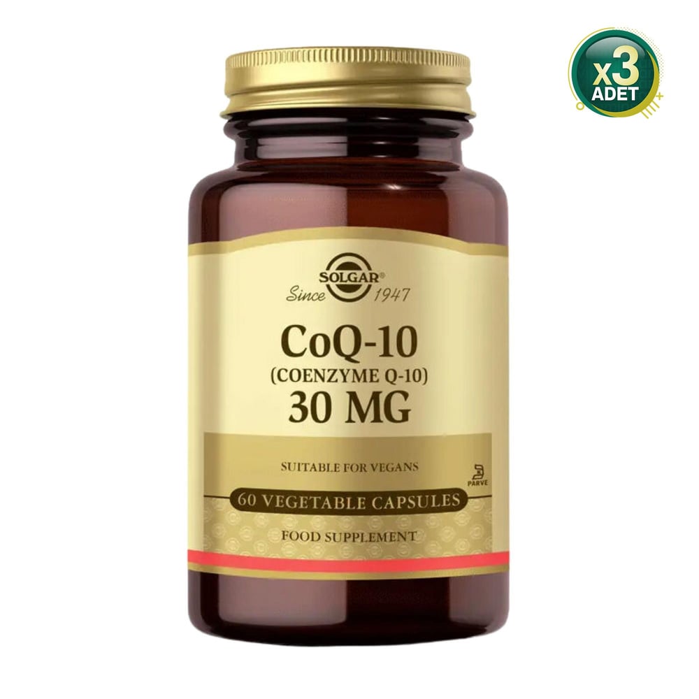 Solgar Coenzyme Q10 30 mg 60 Kapsül 3 Adet