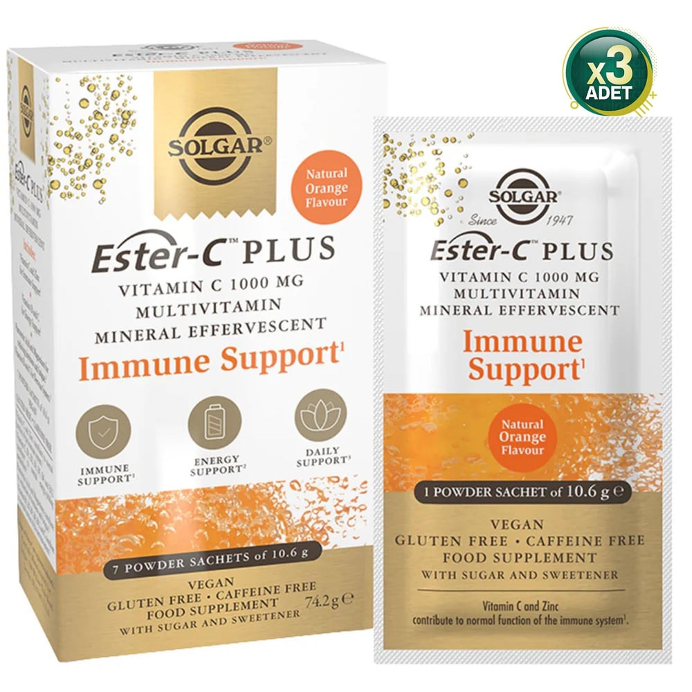 Solgar Ester-C Plus 1000 mg 7 Saşe 3 Adet