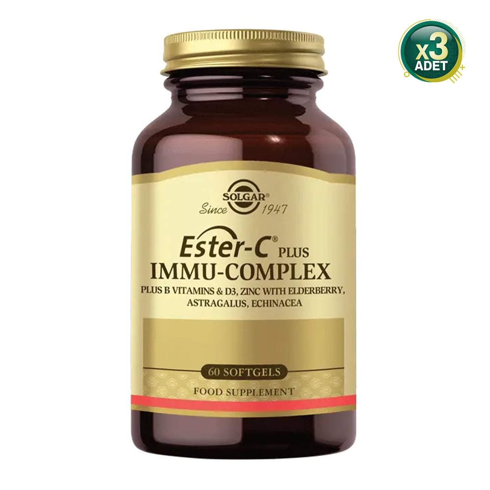 Solgar Ester-C Plus Immu Complex 60 Kapsül 3 Adet