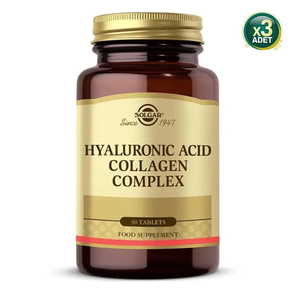 Solgar Hyaluronic Acid Collagen Complex 30 Tablet 3 Adet