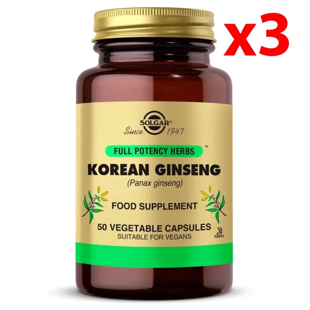 Solgar Korean Ginseng 50 Kapsül 3 Adet