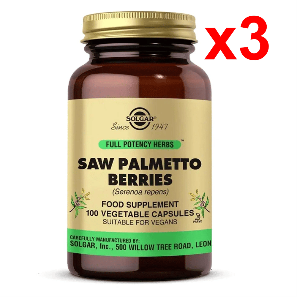 Solgar Saw Palmetto Berries 100 Kapsül 3 Adet