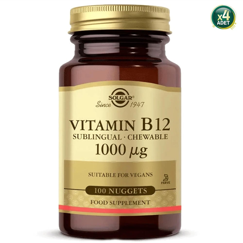 Solgar Vitamin B12 1000Mcg 100 Kapsül 4 Adet