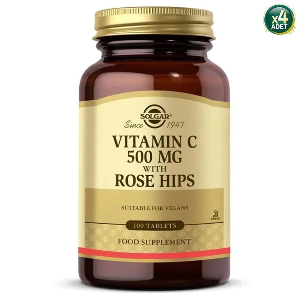 Solgar Vitamin C With Rose Hips 500 Mg 100 Tablet 4 Adet