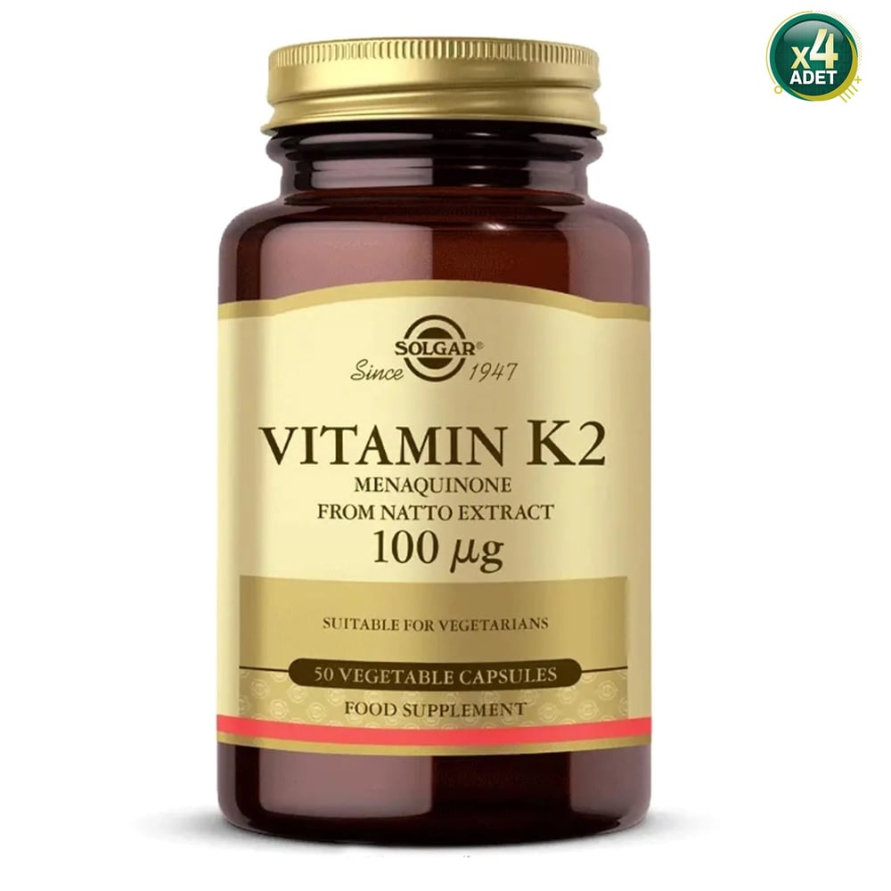 Solgar Vitamin K2 100 mcg 50 Kapsül 4 Adet