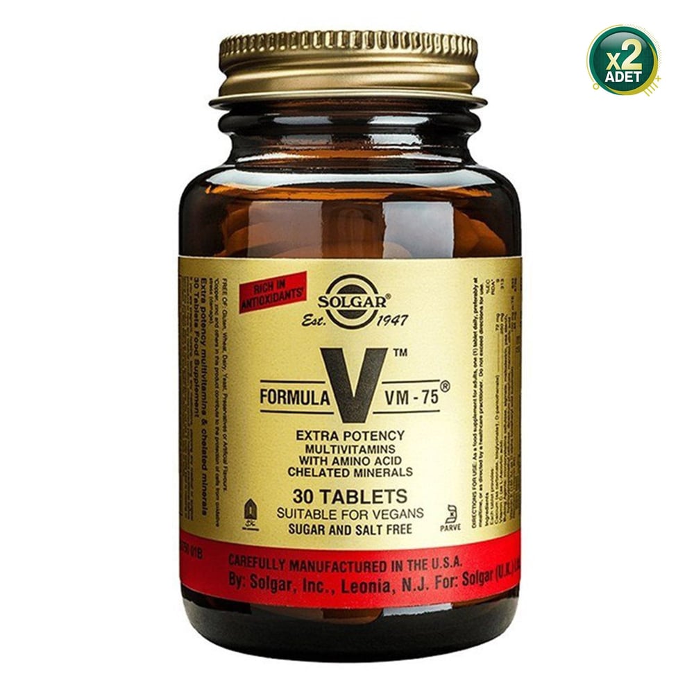Solgar VM 75 Multivitamin 30 Tablet 2'li Paket