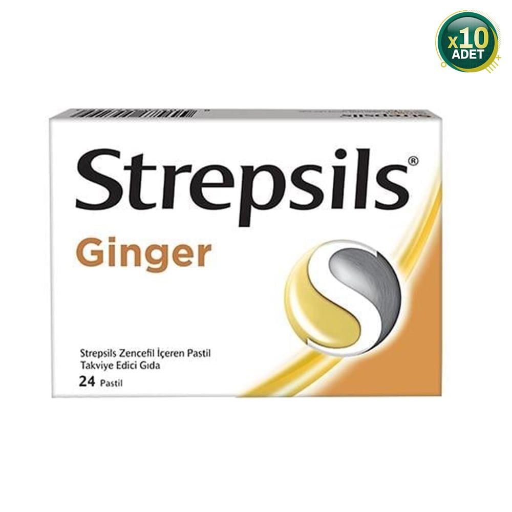 Strepsils Zencefil Aromalı 24'lü Pastil 10 Adet