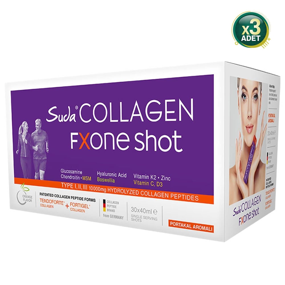 Suda Collagen Fxone Shot Portakal 30 x 40 ml 3 Adet