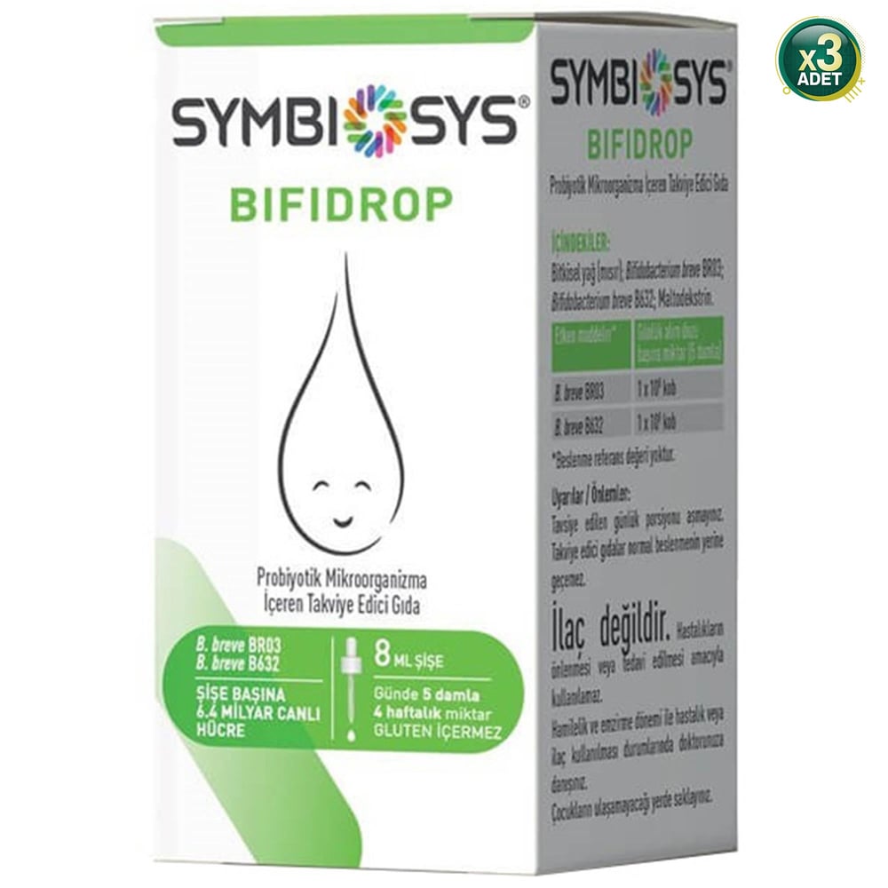 Symbiosys Bifidrop Probiyotik Damla 8 ml 3 Adet