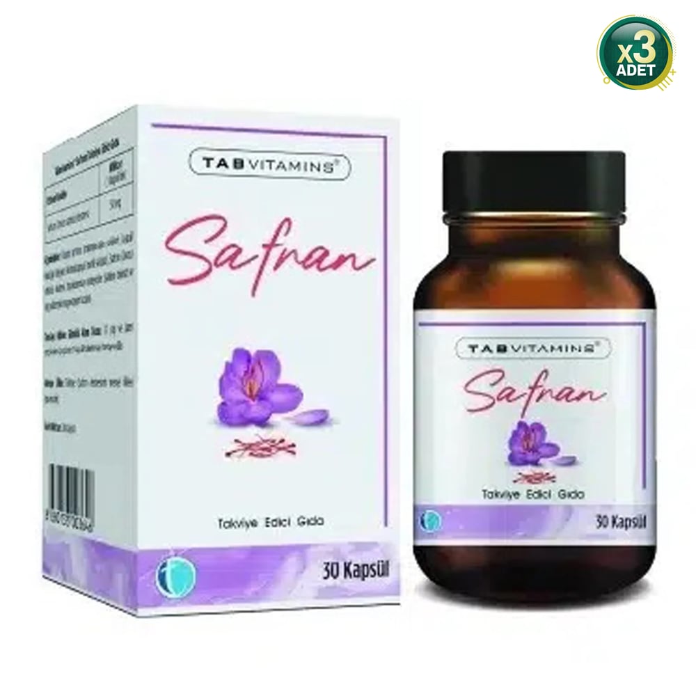 Tabvitamins Safran 50 mg 30 Kapsül 3 Adet