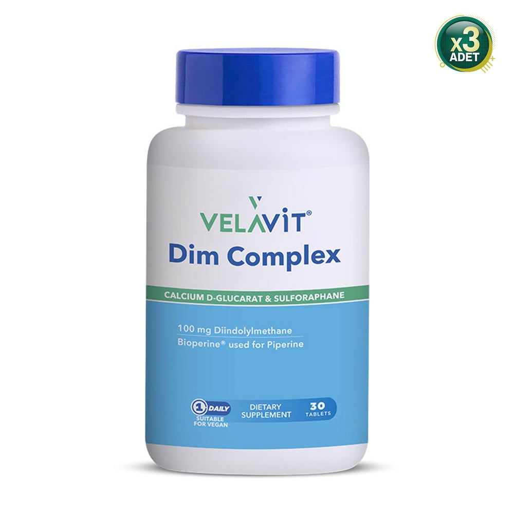 Velavit Dim Complex - Dim Takviyesi - 30 Tablet - 3 Adet (90 Tablet)