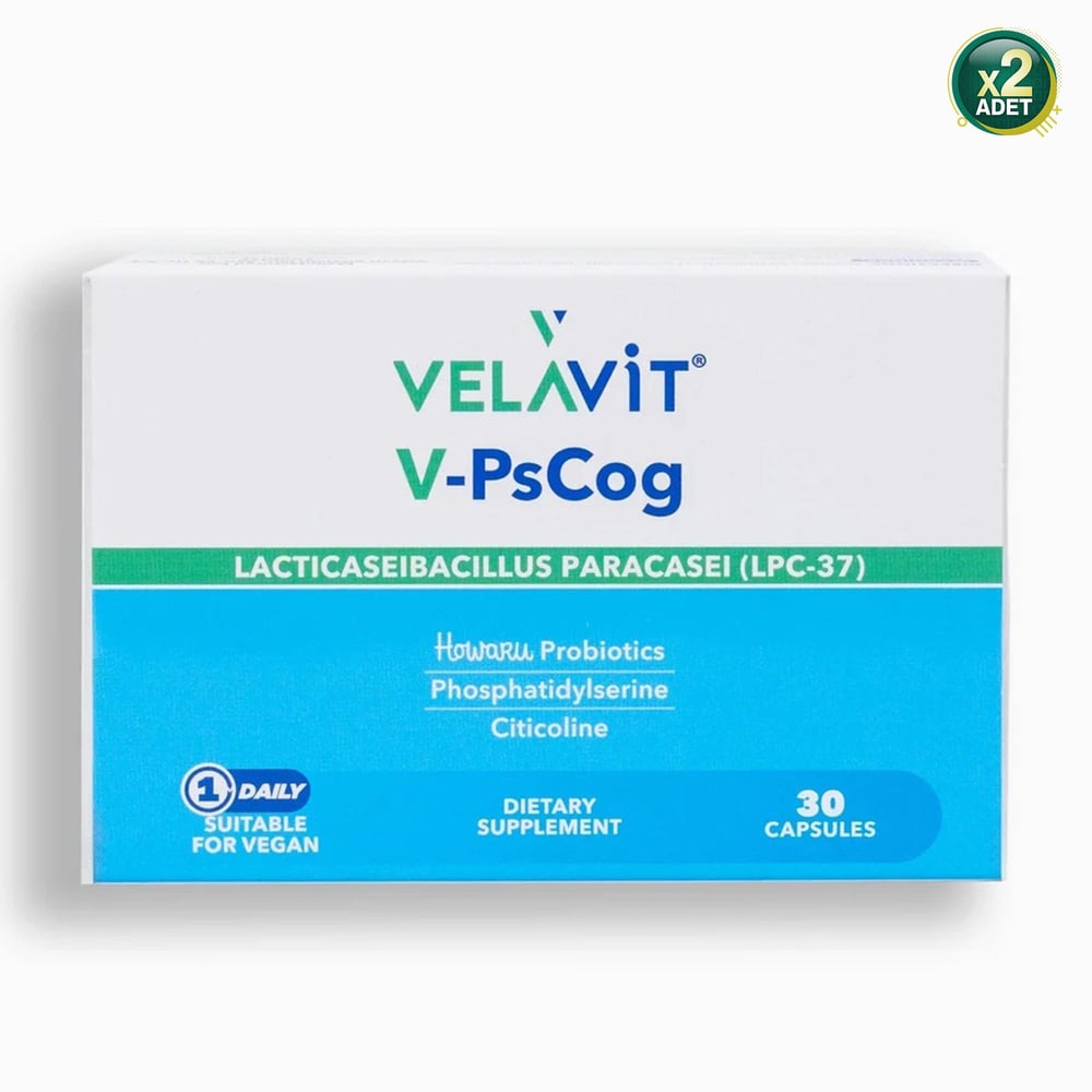 Velavit V-PsCog Takviye Edici Gıda 30 Kapsül 2 Adet
