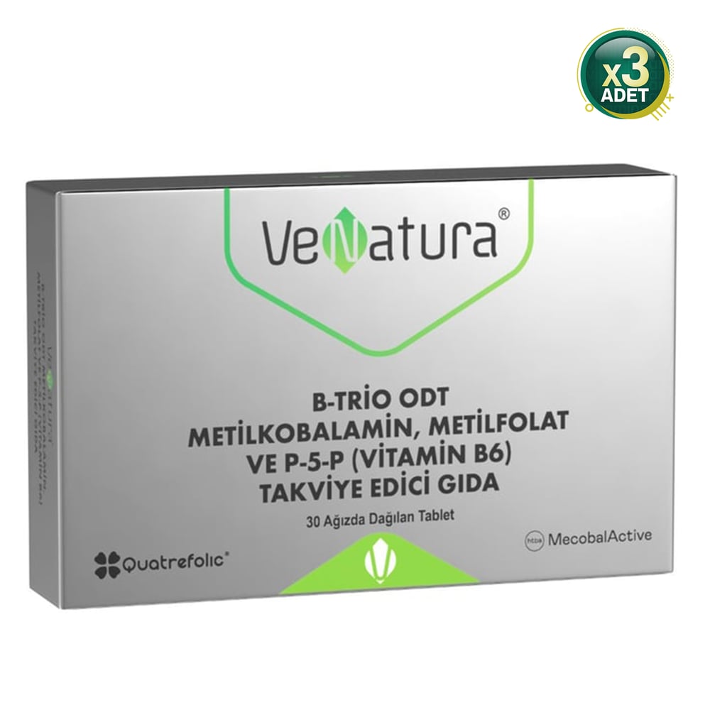 Venatura B-Trio ODT Metilkobalamin 30 Tablet 3 Adet