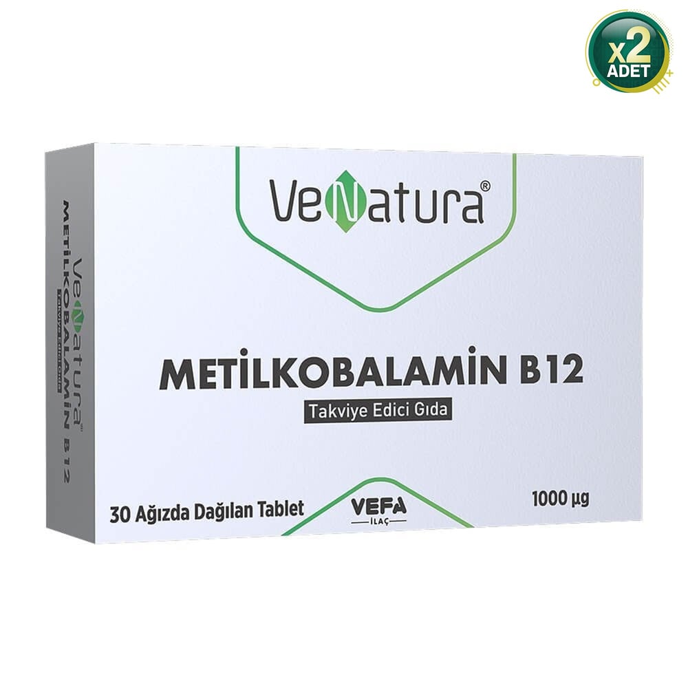 Venatura B12 Metilkobalamin ODT 30 Tablet 2 'li Paket