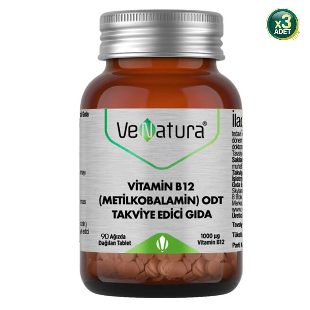 venatura b12 metilkobalamin odt 90 tablet - 3 adet