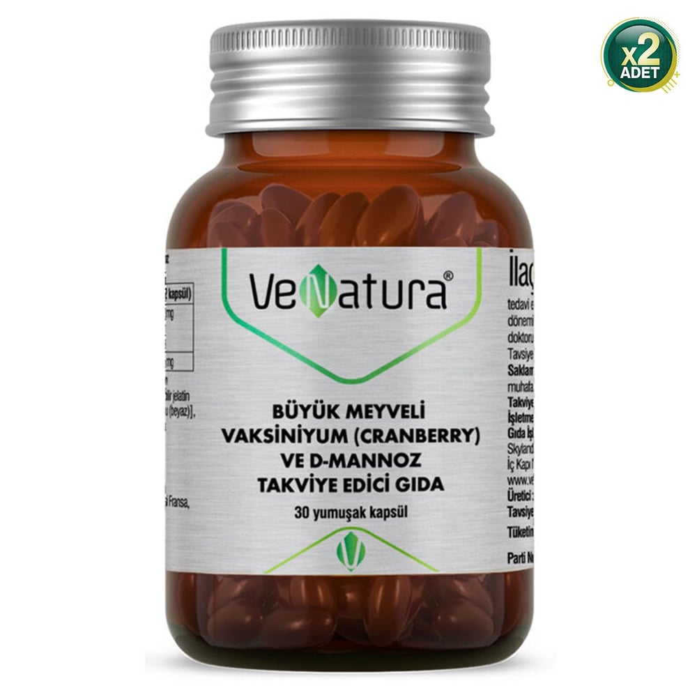 Venatura Cranberry ve D-Mannoz 30 Kapsül 2 Adet