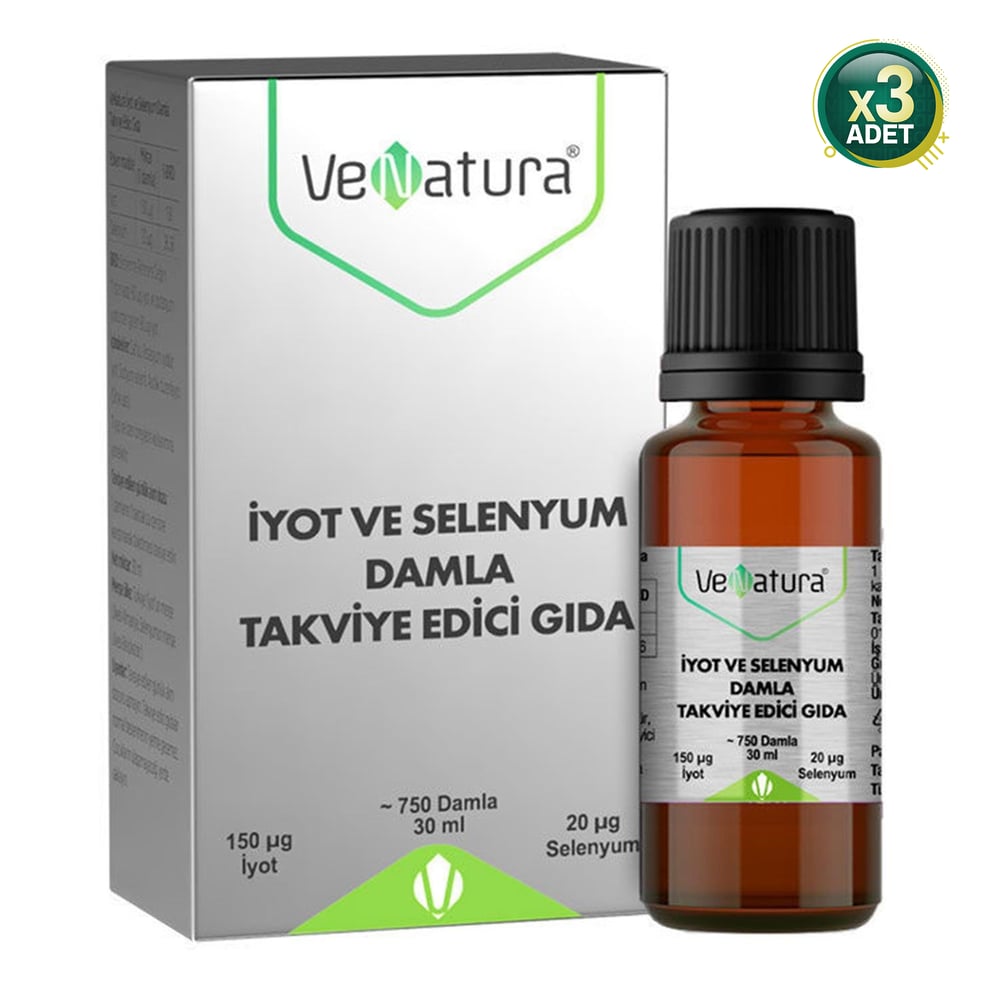 Venatura İyot ve Selenyum Damla 30 ml 3 Adet