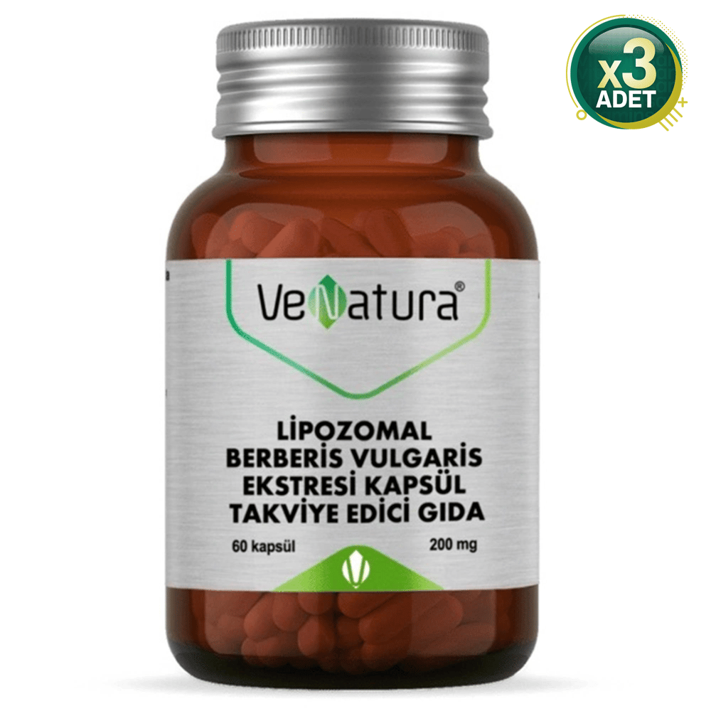 Venatura Lipozomal Berberis Vulgaris Ekstresi 60 Kapsül 3 Adet - Aromasız