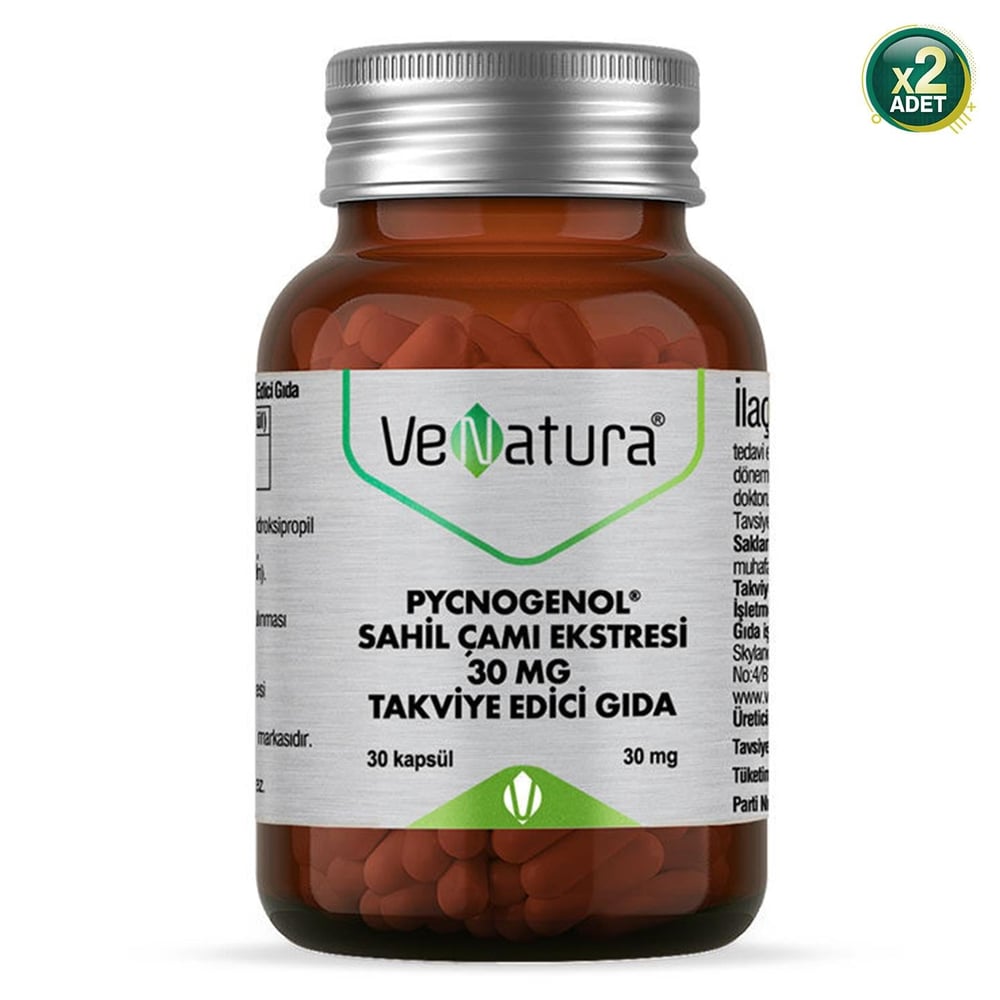Venatura Pycnogenol Sahil Çamı Ekstresi 30 mg 30 Kapsül 2 Adet