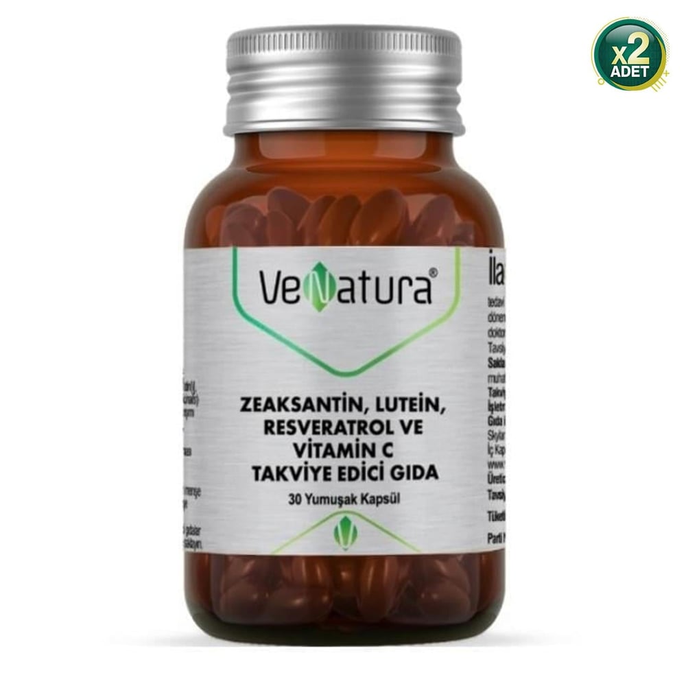 Venatura Zeaksantin Lutein Resveratrol Vitamin C 30 Kapsül 2 Adet