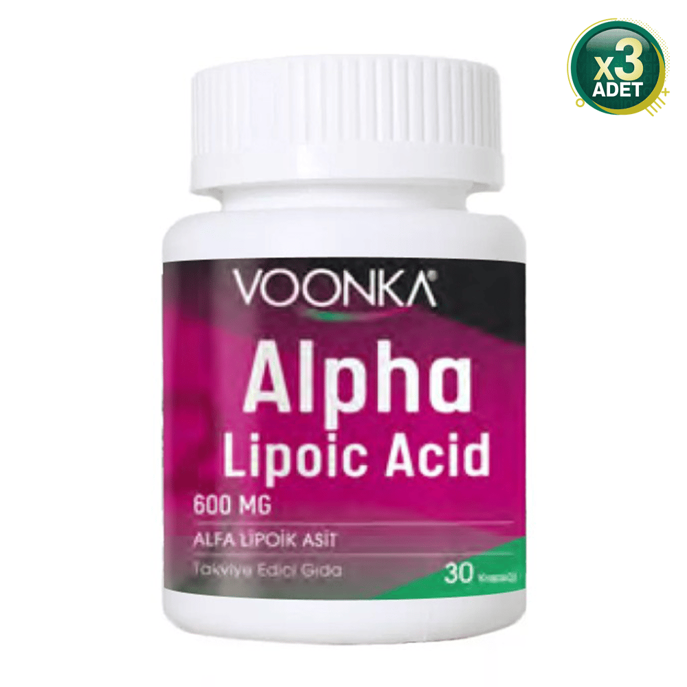Voonka Alpha Lipoic Acid 600 mg 30 Kapsül 3 Adet