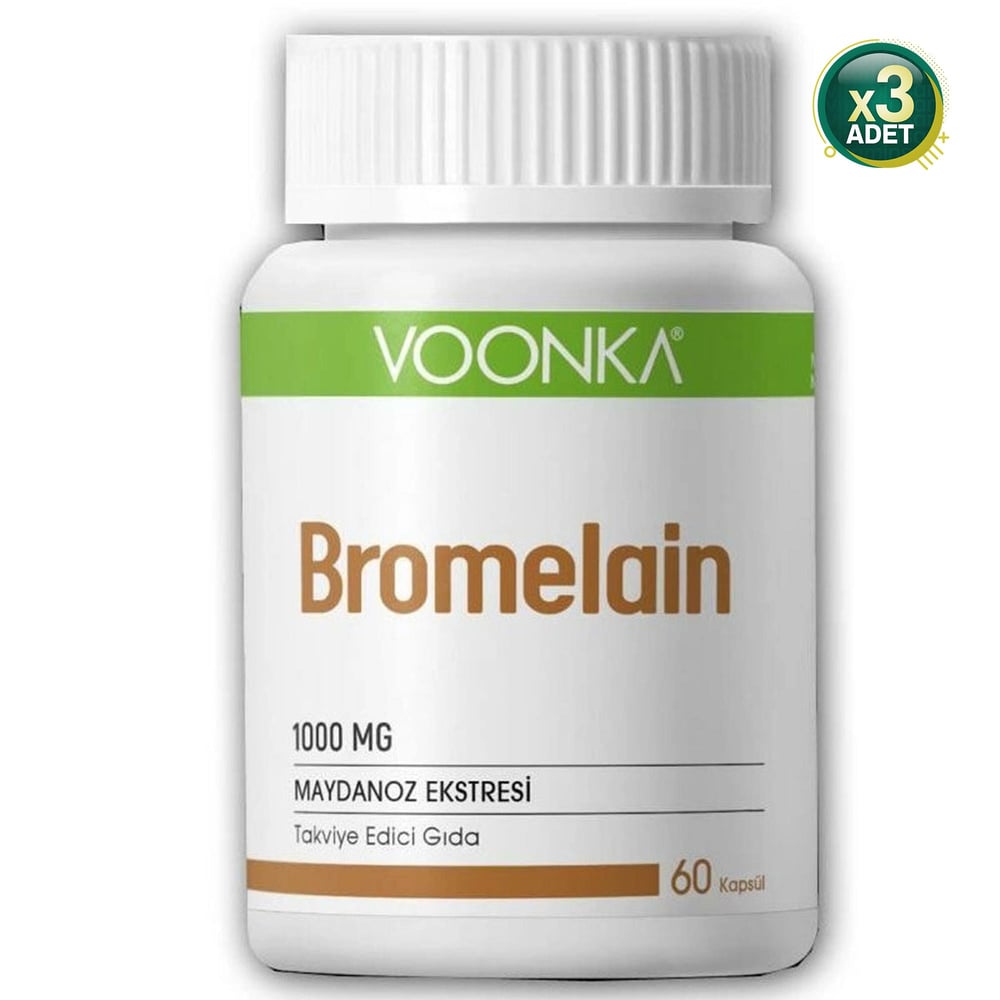 Voonka Bromelain 60 Kapsül 3 Adet