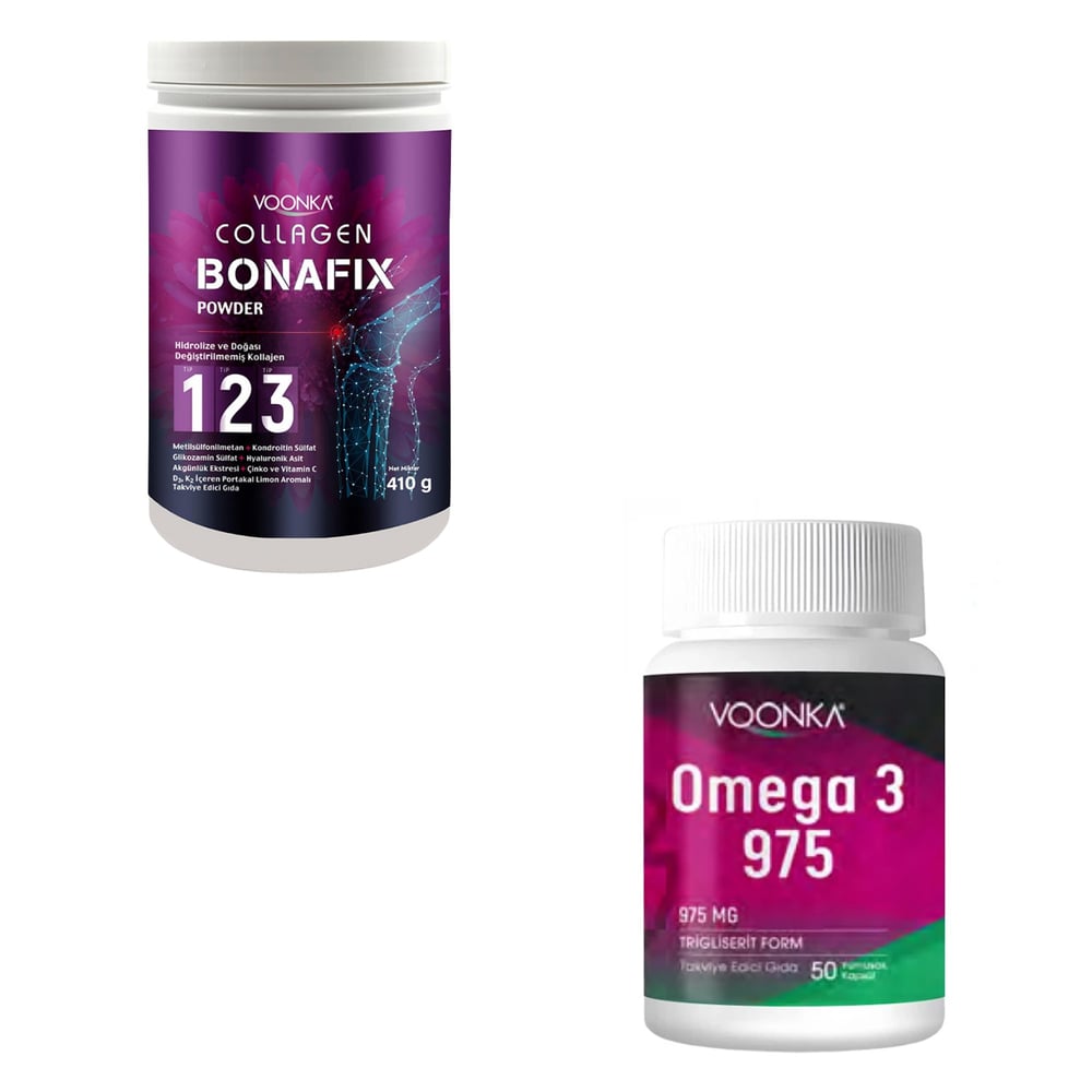 Voonka Collagen Bonafix 410 Gr + Voonka Omega 3 975 mg 