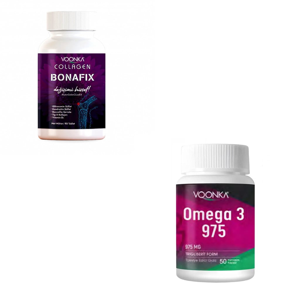 Voonka Collagen Bonafix Tablet 90 Tablet + Voonka Omega 3