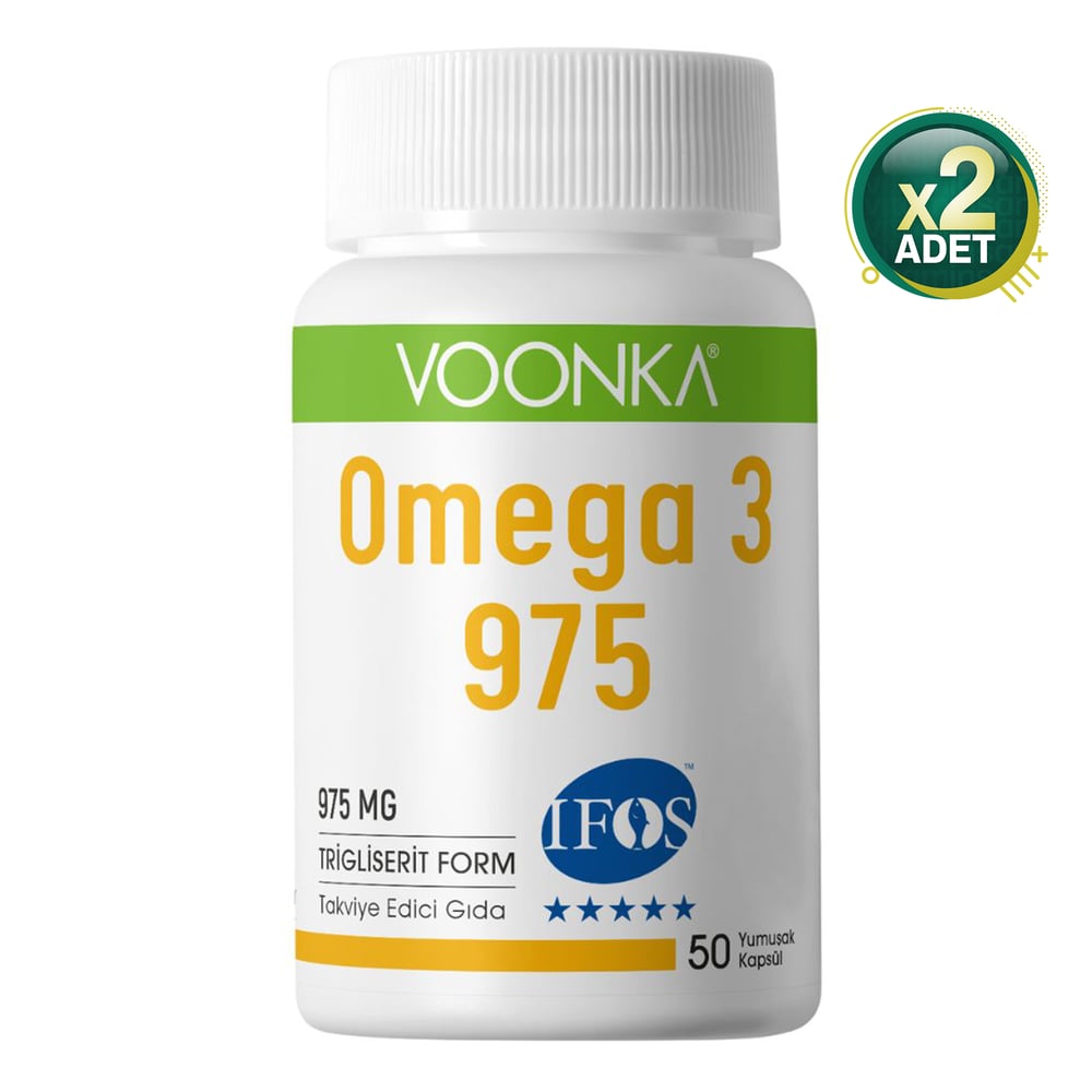 Voonka Omega 3 975 Takviye Edici Gıda 50 Yumuşak Kapsül 2 Adet