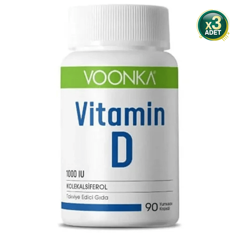Voonka Vitamin D 90 Yumuşak Kapsül  3 Adet