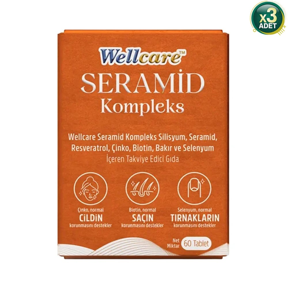 Wellcare Seramid Kompleks 60 Tablet 3 Adet 