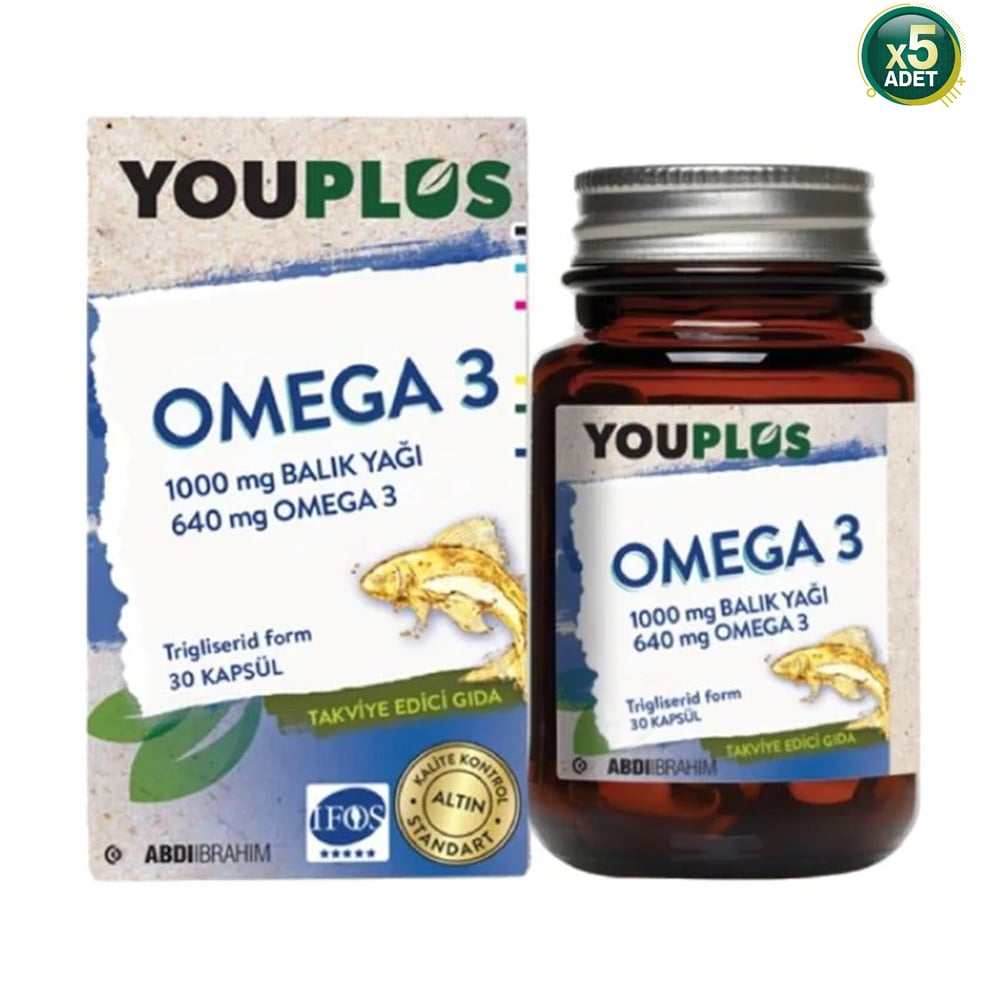 Youplus Daily Omega 3 30 Kapsül 5 Adet
