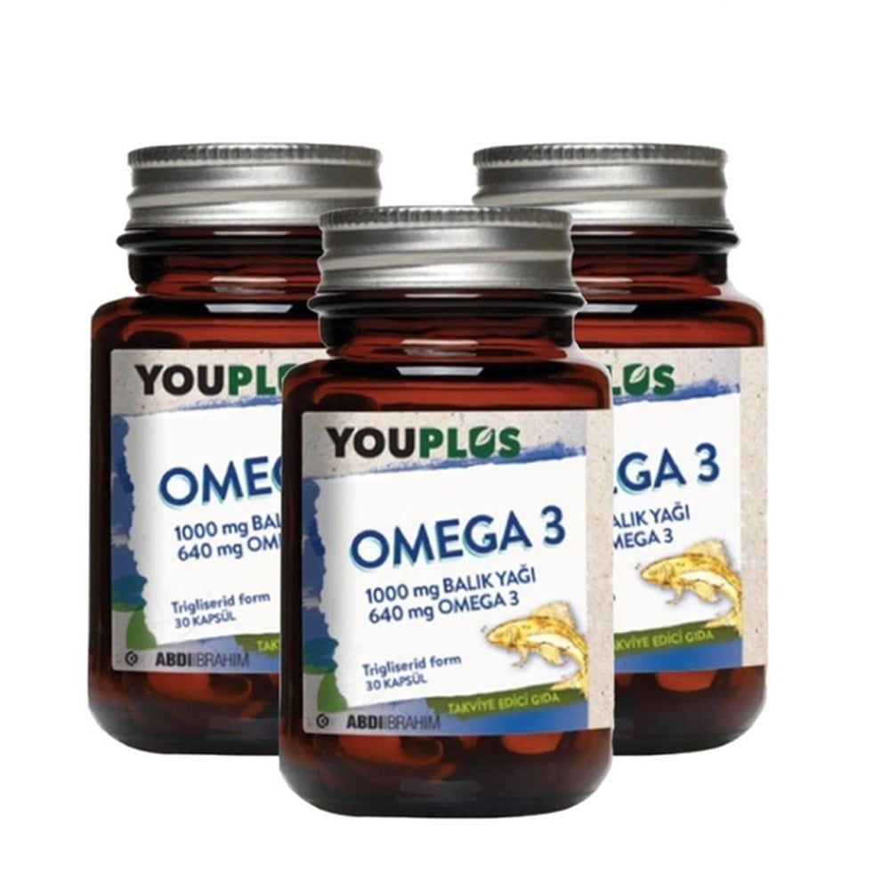 Youplus Daily Omega 3 Balık Yağı 30 Kapsül 3 Adet