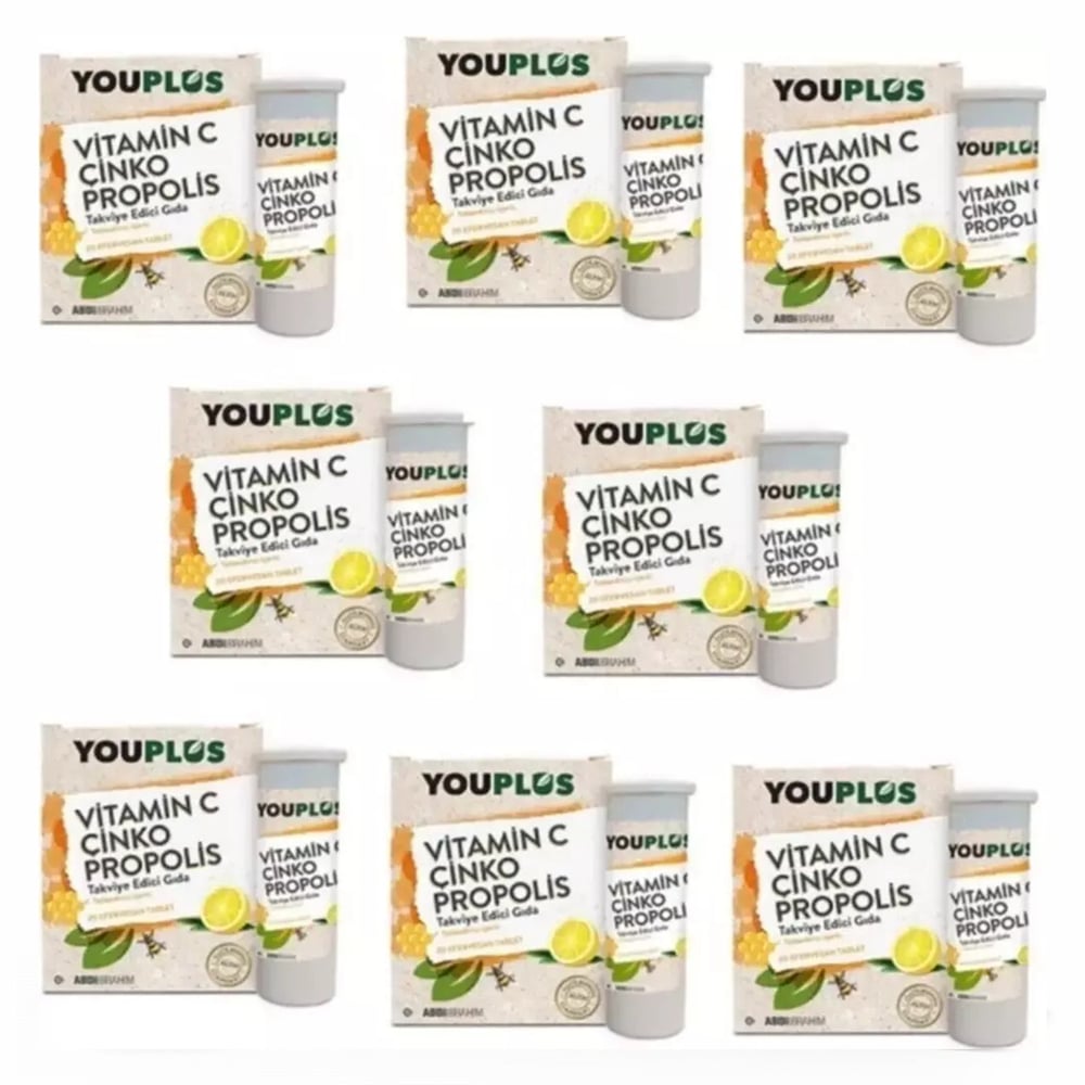 Youplus Vitamin C Çinko Propolis 20 Efervesan Tablet 8'li
