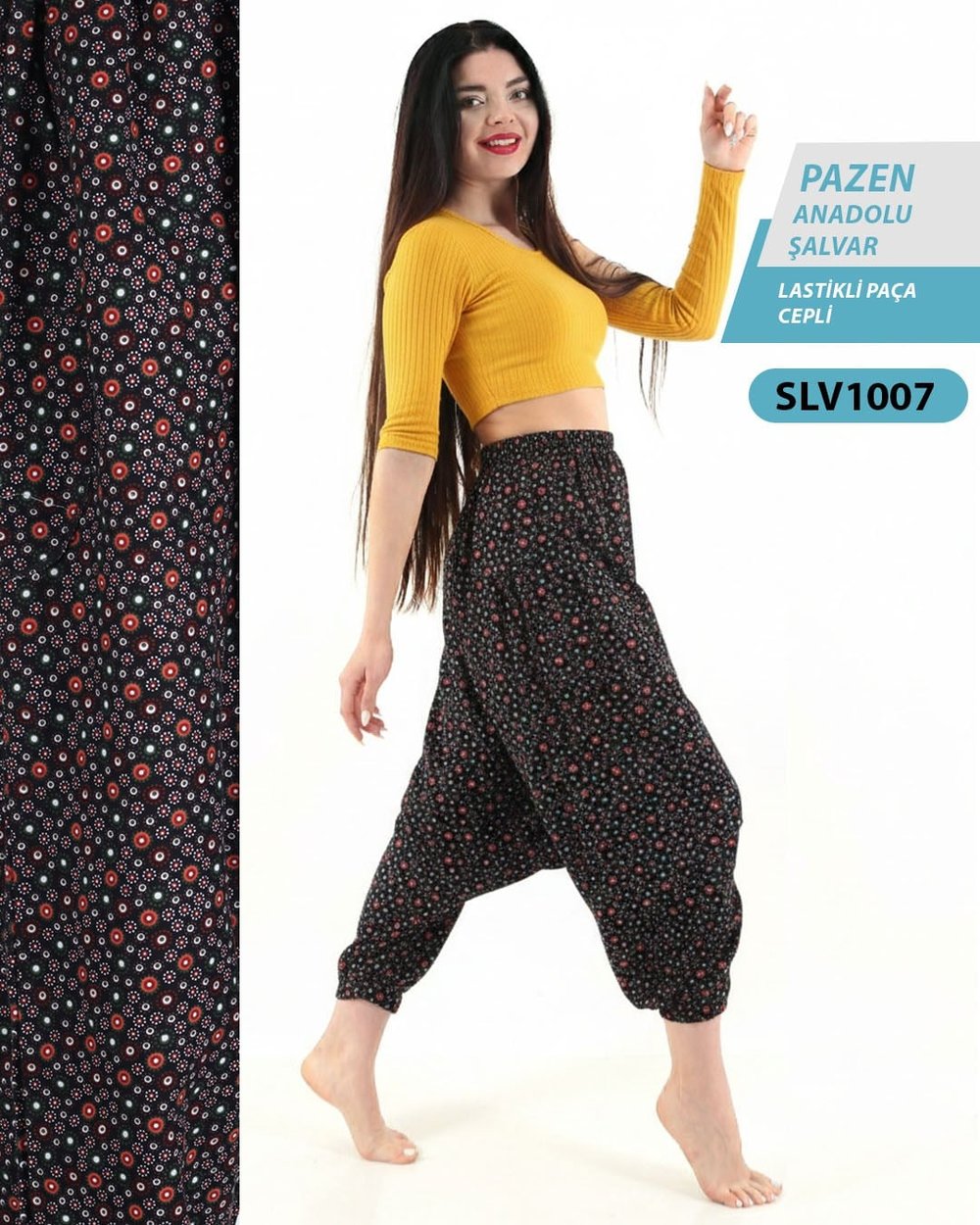 Battal Boy PAZEN Lastik Palça Anadolu Şalvar (Cepli) SLV1007-20828