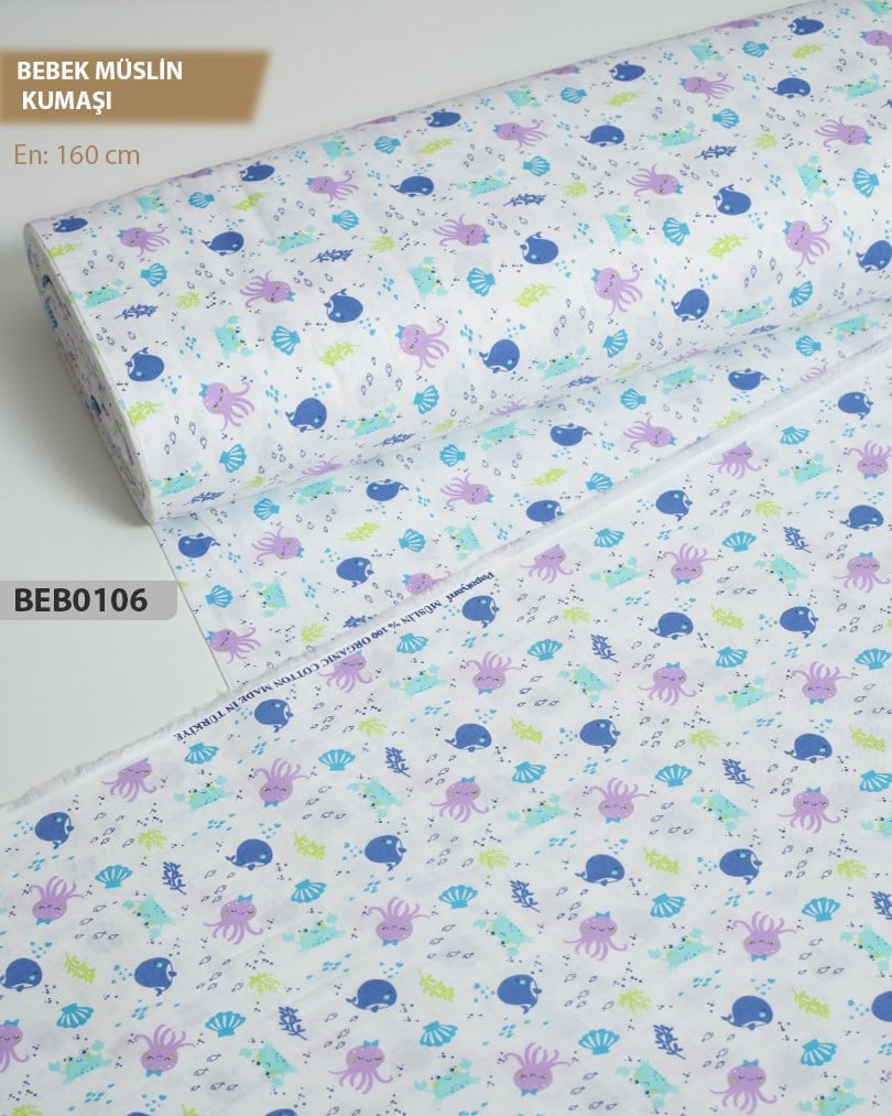 Bebek Müslin Kumaş En=160cm-BEB0106-6