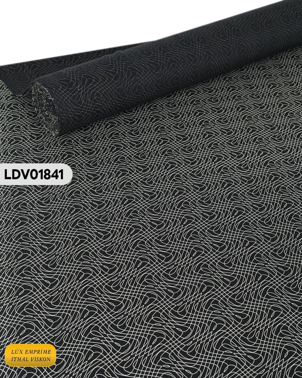 Dar En Siyah Beyaz Pamuk Viskon Kumaş ( TEK EN ) 90cm-LDV01841